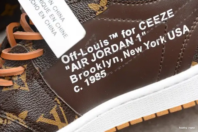 Cheap Husky Off-Louis Air x AQ0818-158 OW Jordan 1 AJ1 0505